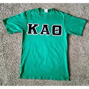 Kappa Alpha Theta T-Shirt Men's Small Green Short Sleeve